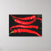 Vier Rote Chilies 36x24 (90x60cm) Waccna Leinwanddruck (Vorderseite)