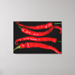Vier Rote Chilies 36x24 (90x60cm) Wacm Leinwanddruck