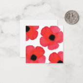 Vier rote Poppies Mitteilungskarte (Vorderseite/Rückseite Beispiel)