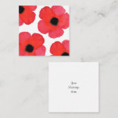 Vier rote Poppies Mitteilungskarte (Vorne/Hinten)
