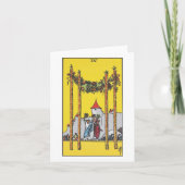 Vier Ruder - Rider Waite Smith Tarot Karte (Vorderseite)