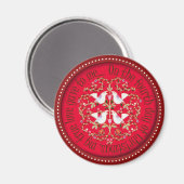 Vier Rudervögel Magnet (Vorderseite/Rückseite)