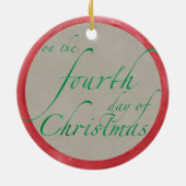 Vier Rufe Birds Weihnachtsschmuck (Hinten)