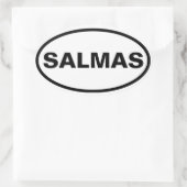 VIER Salmas Ovaler Aufkleber (Tasche)