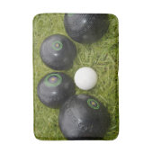 Vier Schachteln mit schwarzem Rasen und Jack, Badematte (Vorderseite Vertikal)