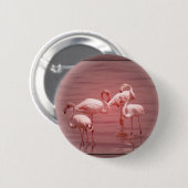 Vier scharende Flamingos Button (Vorne & Hinten)