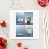 Vier Schiffe Papier Napkins Serviette
