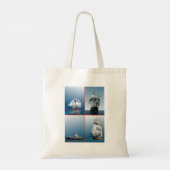 Vier Schiffe Tote Bag Tragetasche (Rückseite)