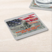 Vier Schlachten Buddies-Katzen-Liebe Veteranen Rechteckiger Pappuntersetzer (angewinkelt)