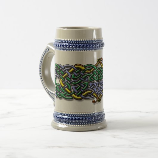 Vier Schlangen Bierglas (Vorderseite Links)