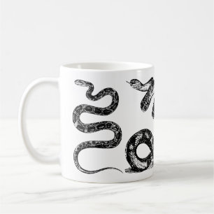 Vier Schlangen grafisch Kaffeetasse