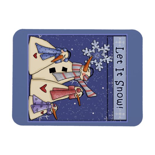 Vier Schneemobile Magnet (Horizontal)