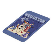 Vier Schneemobile Magnet (Linke Seite)