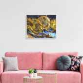 Vier Schnitt Sonnenblumen Malerei Vincent van Gogh Leinwanddruck (Insitu (Wohnzimmer))