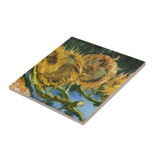 Vier Schnittblumen, Vincent van Gogh Fliese (Seite)