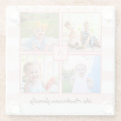 Vier schöne Fotos Monogram Family Untersetzer (Rückseite)