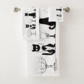 Vier schwarze Katzen, Louis Wain Badhandtuch Set (Insitu)