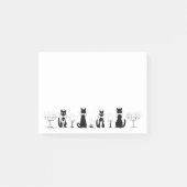 Vier schwarze Katzen, Louis Wain Post-it Klebezettel (Vorderseite)