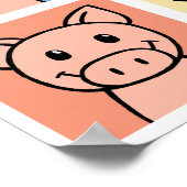 Vier Schweine Poster (Ecke)