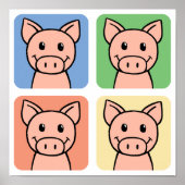 Vier Schweine Poster (Vorne)