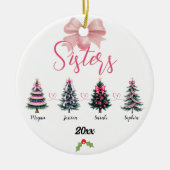 Vier Schwestern Weihnachtsbaum mit Individuellen N Keramik Ornament (Vorne)