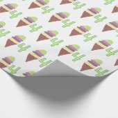 Vier Scoops Eiscreme 4 Geburtstagsgrundierpapier Geschenkpapier (Ecke)