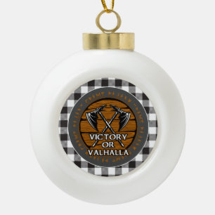 Vier Sieg oder Valhalla überquerte Ax Runes Karie Keramik Kugel-Ornament