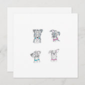 Vier skrupellose Hunde Feiertagskarte (Vorne/Hinten)