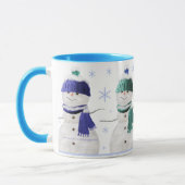 Vier Snowmen-WeihnachtsTasse Tasse (Links)