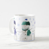 Vier Snowmen-WeihnachtsTasse Tasse (Vorderseite Links)