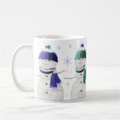Vier Snowmen-WeihnachtsTasse Tasse (Links)