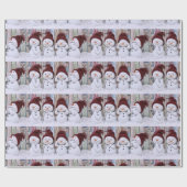 Vier Snowmen-Wrapper Geschenkpapier (Flach)