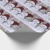 Vier Snowmen-Wrapper Geschenkpapier (Ecke)