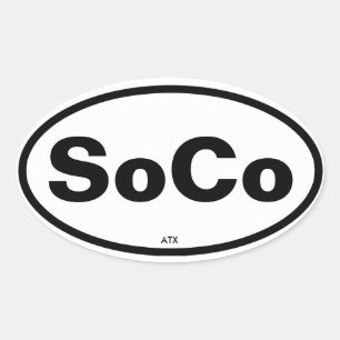 VIER SoCo Oval Aufkleber