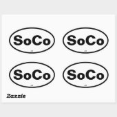 VIER SoCo Oval Aufkleber (Blatt)
