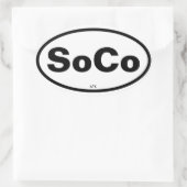VIER SoCo Oval Aufkleber (Tasche)