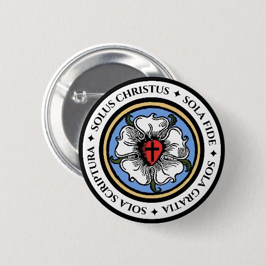 Vier Solas - Lutheran Button (Vorne & Hinten)