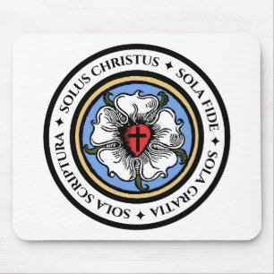 Vier Solas - Lutheran Mousepad