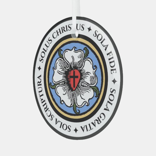 Vier Solas - Lutheran Ornament Aus Glas (Vorderseite links)