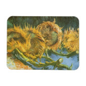 Vier Sonnenblumen geschnitten von Vincent van Gogh Magnet (Horizontal)