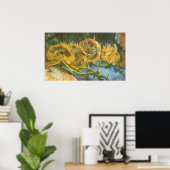 Vier Sonnenblumen geschnitten von Vincent van Gogh Poster (Heimbüro)