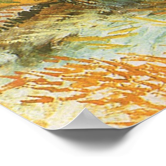 Vier Sonnenblumen geschnitten von Vincent van Gogh Poster (Ecke)