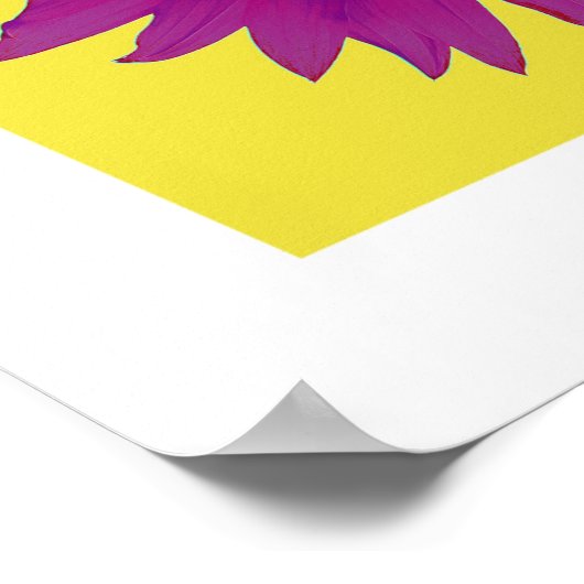 Vier Sonnenblumen in Farbplakat Poster (Ecke)