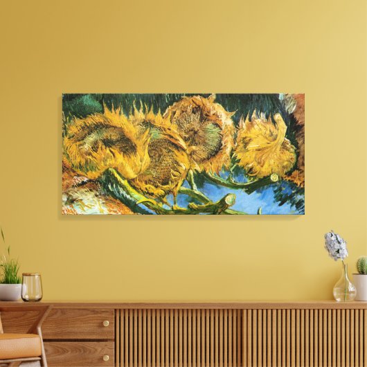 Vier Sonnenblumen schneiden von Vincent van Gogh Leinwanddruck (Insitu (Wohnzimmer))