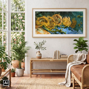 Vier Sonnenblumen schneiden von Vincent van Gogh Poster