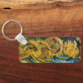 Vier Sonnenblumen schneiden von Vincent van Gogh Schlüsselanhänger (Rückseite)