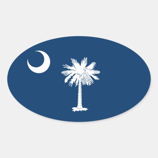 VIER South Carolina Flag Ovaler Aufkleber (Vorderseite)