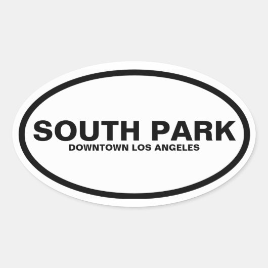 VIER "South Park", Downtown LA Ovaler Aufkleber (Vorderseite)