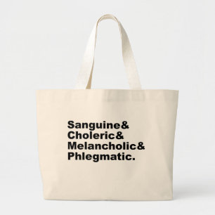 Vier Späße Sanguine Choleric Melancholic Phlegm Jumbo Stoffbeutel