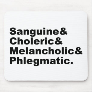 Vier Späße Sanguine Choleric Melancholic Phlegm Mousepad